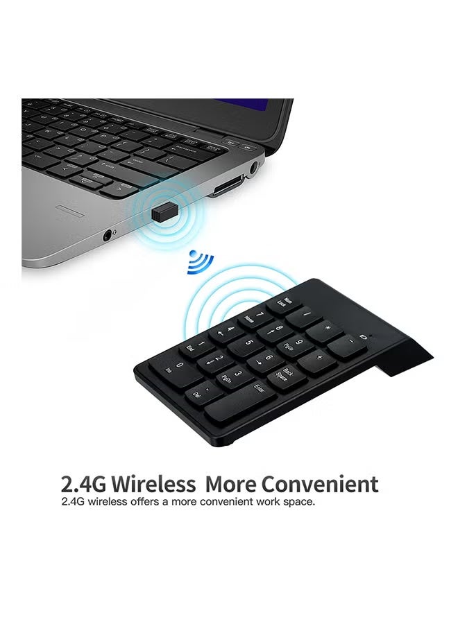 18 Keys Low Noise Mini Numeric 2.4G Wireless Waterproof Keypad Black  - Image 3