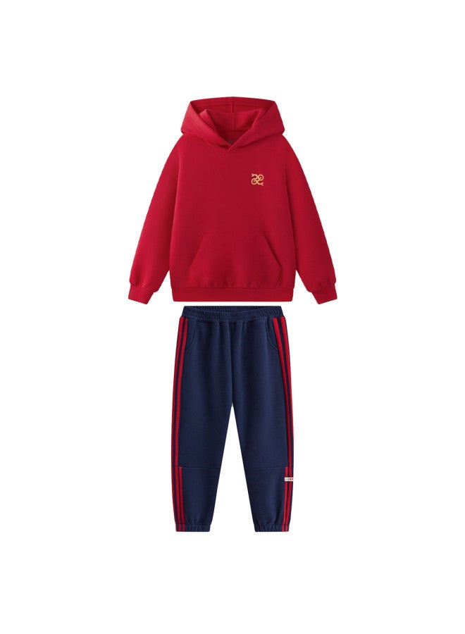 مكد 【cctv Spring Festival Gala Co-branded】مجموعة هودي وسروال رياضي للصبيان "سي سي رو يي" للأطفال والآباء - Image 2