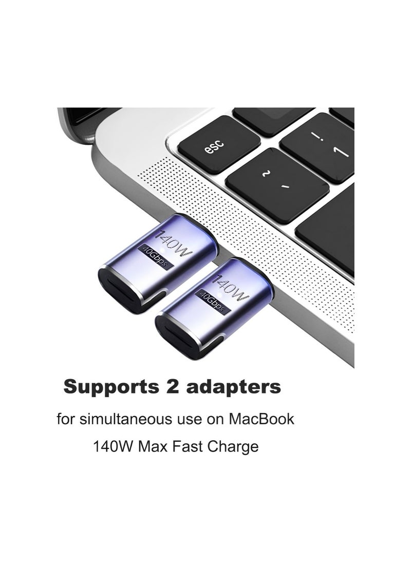 FIRST PRO 140W Magnetic USB C Adapter (2 Pack), USB-C Male to USB-C Female 40Gbps Connector for MacBook Pro/Air, Tablet, Laptop, Mobile Phone and More Type C Devices  - Image 3