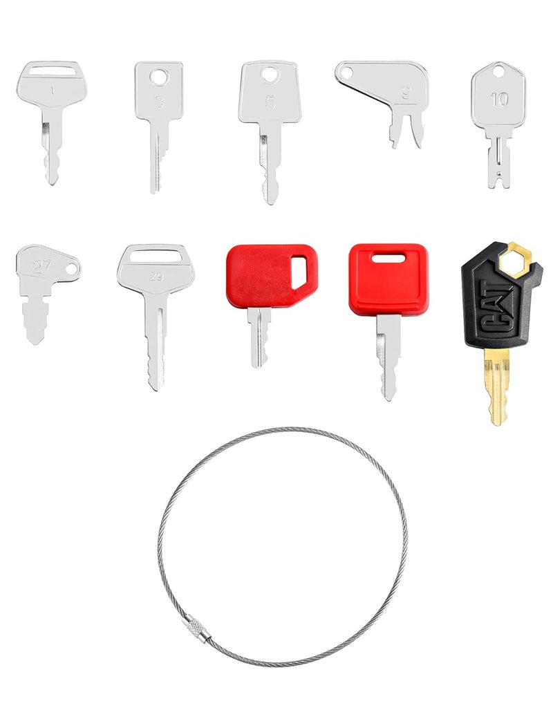woobles Ignition Keys Set, 10 Pack Heavy Construction Equipment Keys for Caterpillar Case JD Hyster Komatsu Keys Heavy Equipment 10 set - Image 2