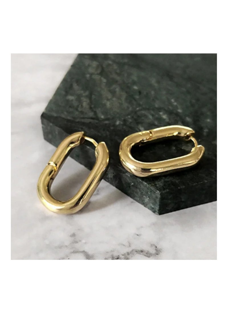 Soko Mesh 18K Hoop Earrings - Dazzling Collection with Elements - Elevate Everyday Style with Fashion-forward Women's Jewelry - Explore Elegant Designs, Perfect for Casual or Formal Wear  - Image 5