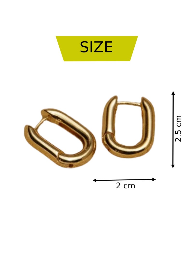 Soko Mesh 18K Hoop Earrings - Dazzling Collection with Elements - Elevate Everyday Style with Fashion-forward Women's Jewelry - Explore Elegant Designs, Perfect for Casual or Formal Wear  - Image 3