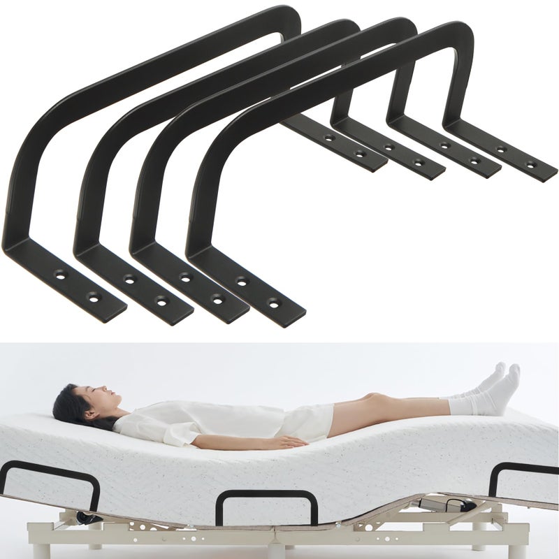 KOXHERO Mattress Retainer Bar Bracket Holder 4Pcs Keeping Mattress from Sliding for Foot of Platform Beds Adjustable Beds Rv Mattress Mattress Slide Stopper Mattress Gripper - Image 1