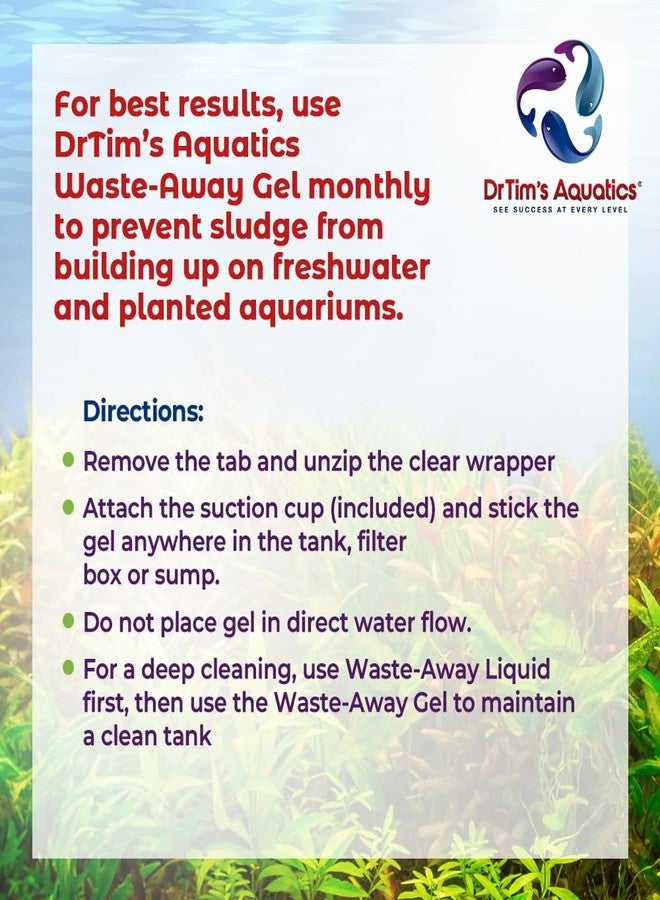 دي آر تيم أكواتيكز جل تنظيف أحواض الأسماك من دكتور تيمز أكواتيكس، مناسب لأحواض المياه العذبة - يزيل الانسدادات، وينظف، ويزيل بقايا طعام الأسماك المخفية - مناسب لأحواض النباتات - عبوة صغيرة مزدوجة - Image 4