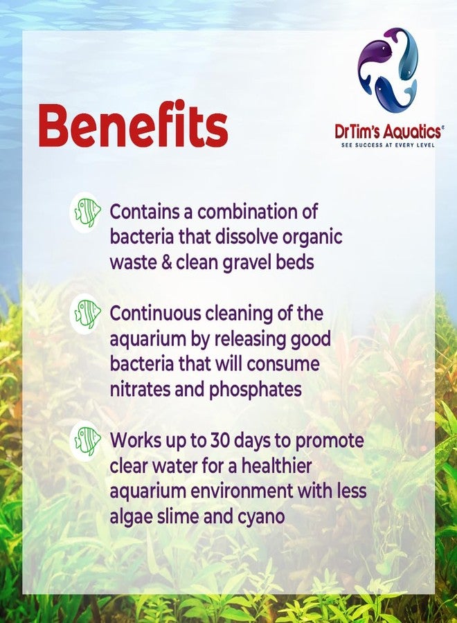 دي آر تيم أكواتيكز جل تنظيف أحواض الأسماك من دكتور تيمز أكواتيكس، مناسب لأحواض المياه العذبة - يزيل الانسدادات، وينظف، ويزيل بقايا طعام الأسماك المخفية - مناسب لأحواض النباتات - عبوة صغيرة مزدوجة - Image 3