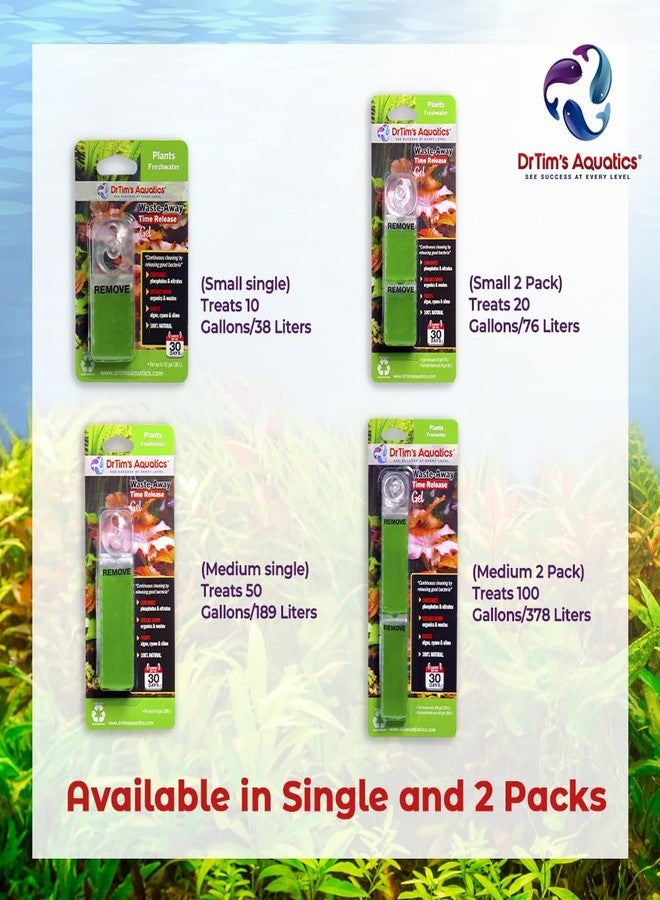 دي آر تيم أكواتيكز جل تنظيف أحواض الأسماك من دكتور تيمز أكواتيكس، مناسب لأحواض المياه العذبة - يزيل الانسدادات، وينظف، ويزيل بقايا طعام الأسماك المخفية - مناسب لأحواض النباتات - عبوة صغيرة مزدوجة - Image 5