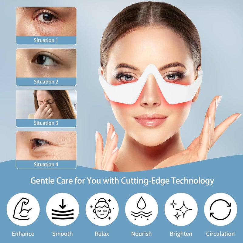 نظارات الطب الفيزيائي والاسترخاء بالضوء الأحمر للعينين (أرجل شفافة) - Image 4