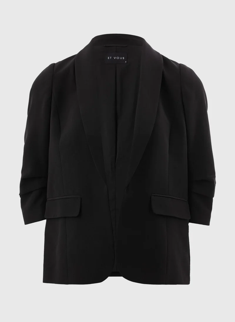 Matalan Black Et Vous Black Ruched Blazer for Women | Best Price UAE