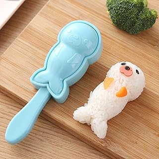 Chchmu Rice Ball Mold Non-Stick Sushi Making Kit Cartoon Animal Seal Sushi Bento Maker Mould with Seaweed Nori - Image 1