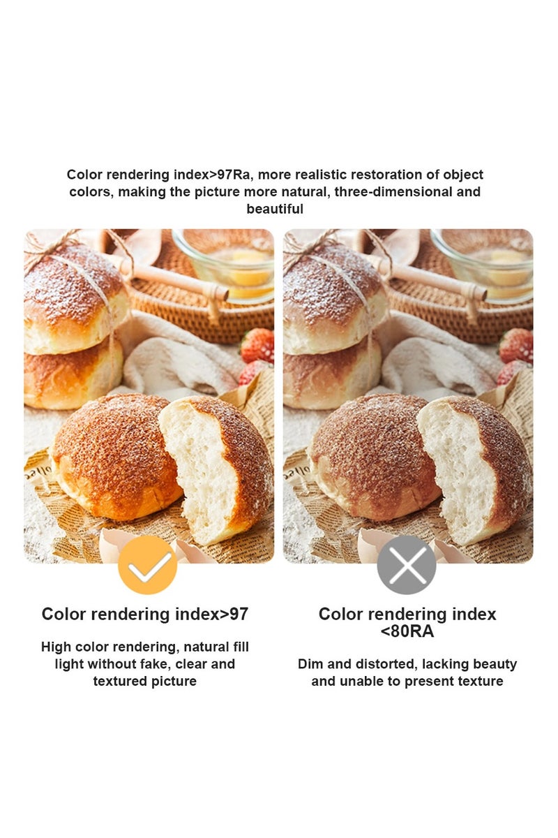 غرانفين طقم إضاءة احترافي للتصوير الفوتوغرافي COB بقوة 150 واط، مزود بإضاءة فيديو COB ثنائية اللون بدرجة حرارة تتراوح بين 2700 و6500 كلفن، ومؤشر تجسيد لوني عالي 85، مع صندوق إضاءة 65 سم وحامل قابل للتعديل لتصوير الصور/البورتريه. - Image 4