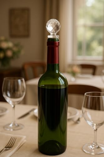 Dependable Products Acrylic Wine Bottle Stopper Crystal Clear with Airtight Silicone Seal Wine Preserver Saver Gift Packaging - Image 3