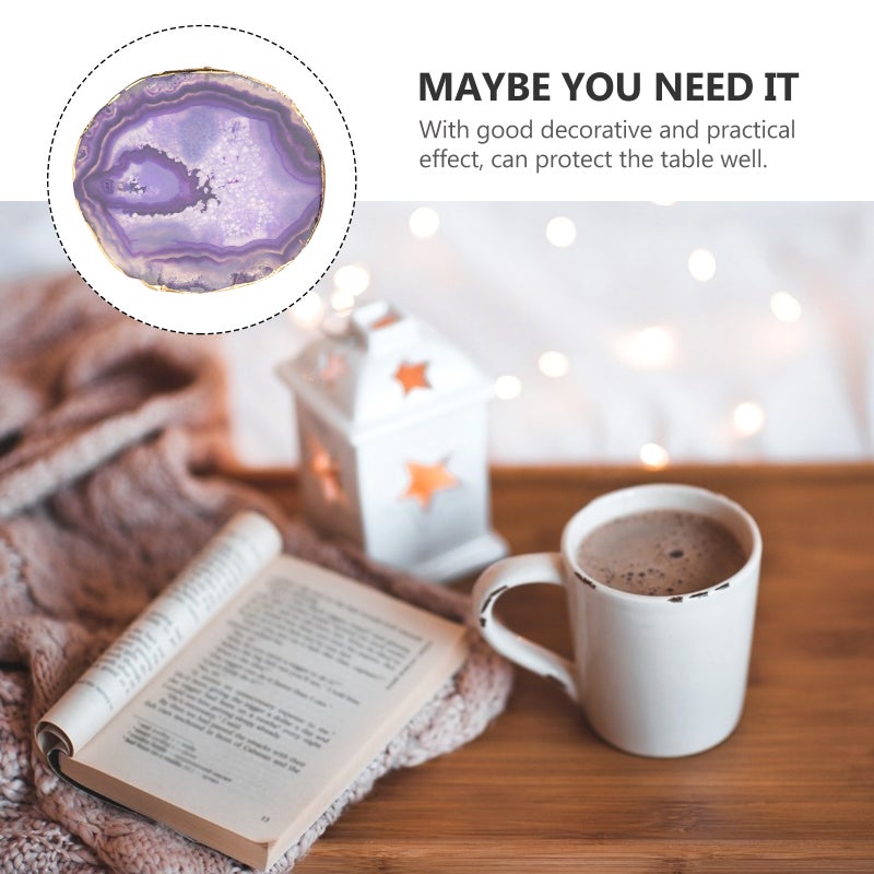 2pcs Natural Slice Cup Mat Pad - Image 5