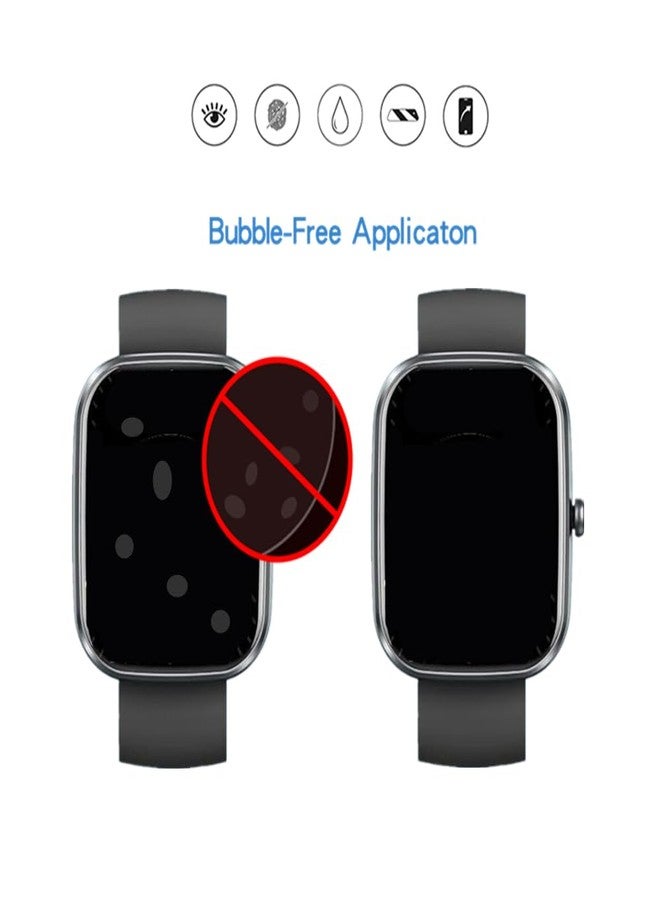 MIHENCE Screen Protector Compatible for Kuizil 1.91'' Smart Watch T70, HD Full Coverage TPU Protective Film for T70 1.91"" Smartwatch (6PCS), transparent - Image 4
