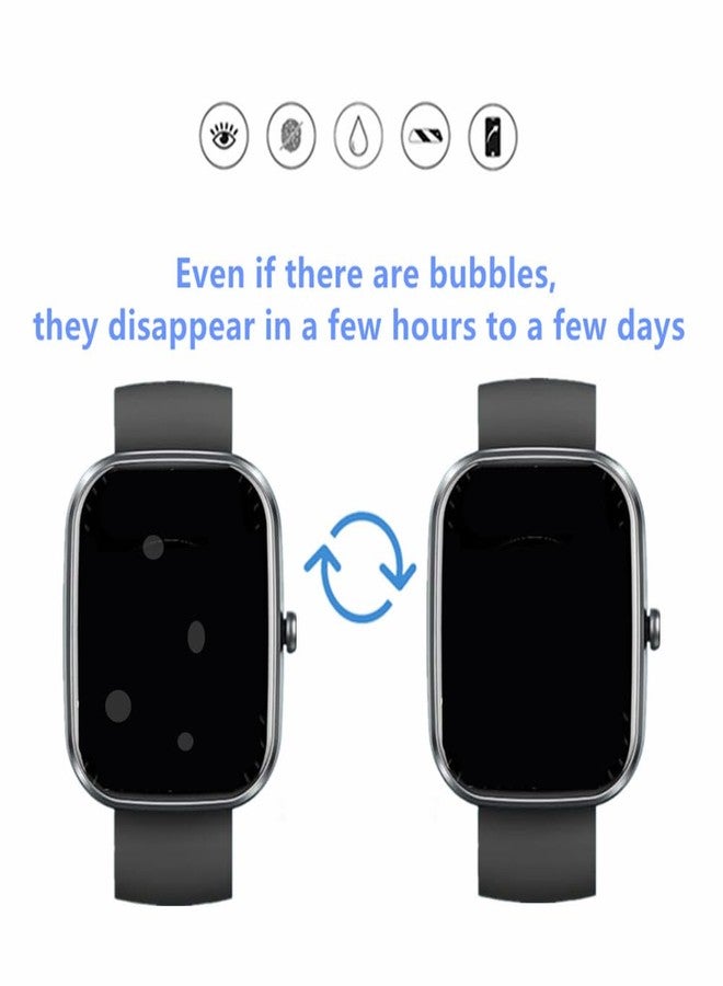 MIHENCE Screen Protector Compatible for Kuizil 1.91'' Smart Watch T70, HD Full Coverage TPU Protective Film for T70 1.91"" Smartwatch (6PCS), transparent - Image 2
