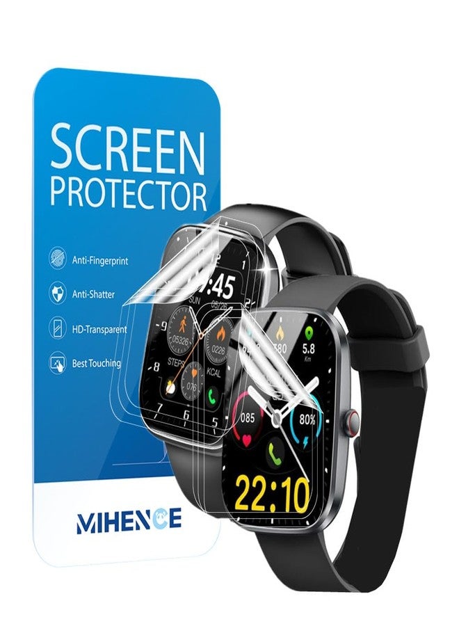 MIHENCE Screen Protector Compatible for Kuizil 1.91'' Smart Watch T70, HD Full Coverage TPU Protective Film for T70 1.91"" Smartwatch (6PCS), transparent - Image 1