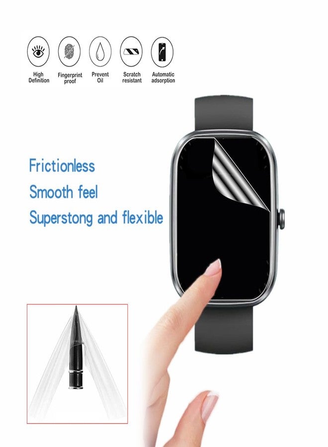MIHENCE Screen Protector Compatible for Kuizil 1.91'' Smart Watch T70, HD Full Coverage TPU Protective Film for T70 1.91"" Smartwatch (6PCS), transparent - Image 5
