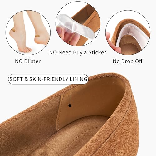 FUDYNMALC Loafers for Women Slip On Shoes: Casual Comfortable Penny Loafers Ladies Dressy Walking Flats for Business Work Office, Brown, Size 5.5 - Image 4