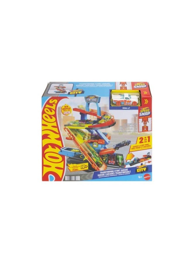 Hot Wheels Mattel Hot Wheels Speed Snap Transforming Stunt Garage - Image 4