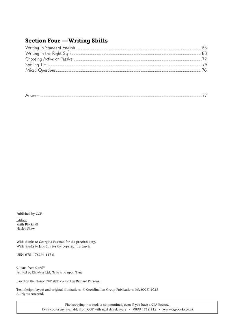 Spelling Punctuation And Grammar For Ks3 Workbook With Answers - Image 2