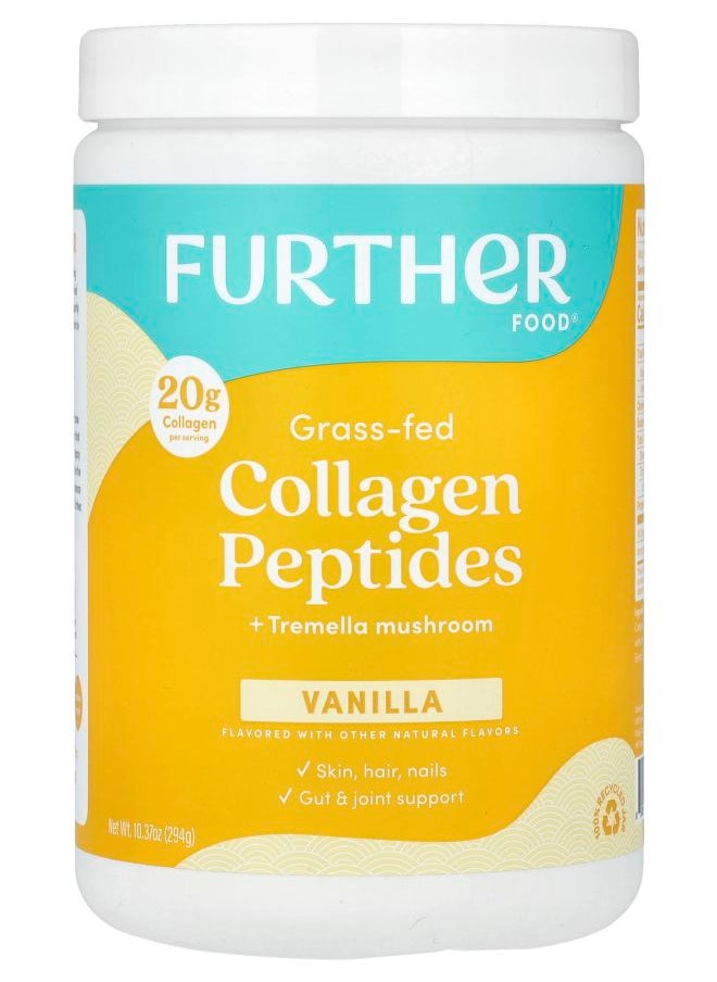Further Food Grass-Fed Collagen Peptides + Tremella Mushroom Vanilla 10.37 oz (294 g) 