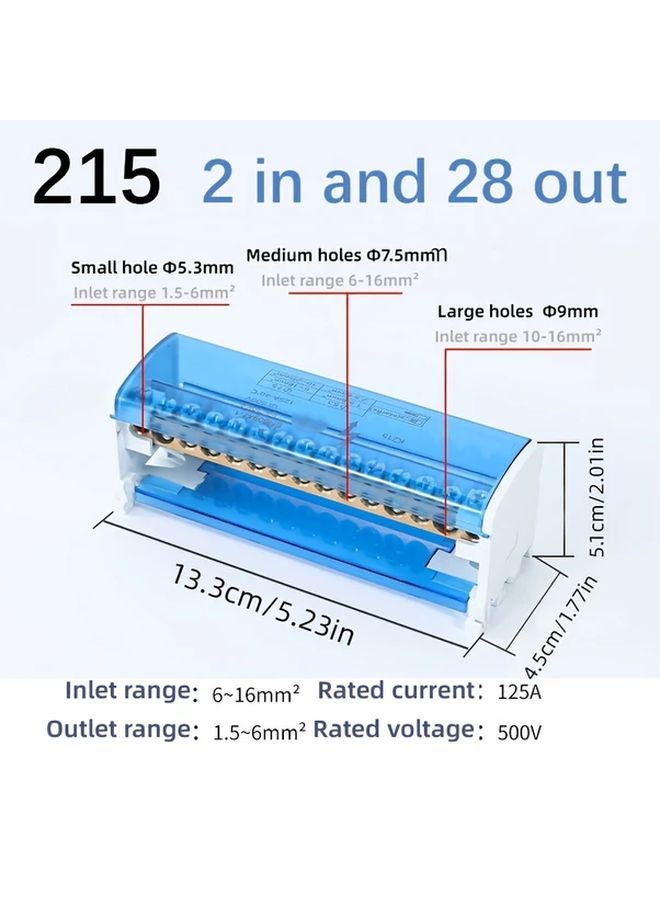 215 2 في 28 صندوق تقاطع خارجي علبة كهربائية لحامل DIN - Image 1
