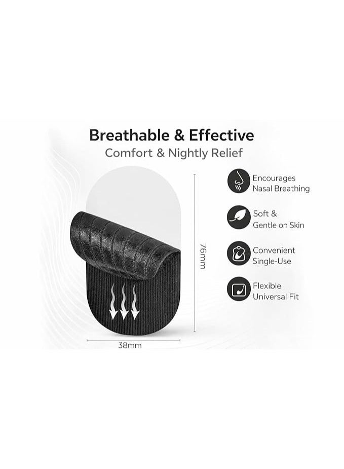 30 Pcs Sleep Strips Mouth Tape for Sleeping – Anti-Snoring Strips for Nose Breathing, Snore Reduction & Better Sleep | Hypoallergenic Adhesive Mouth Stickers for Kids & Adults (30 Pcs) - Image 3