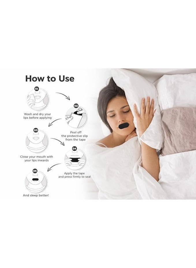 30 Pcs Sleep Strips Mouth Tape for Sleeping – Anti-Snoring Strips for Nose Breathing, Snore Reduction & Better Sleep | Hypoallergenic Adhesive Mouth Stickers for Kids & Adults (30 Pcs) - Image 5