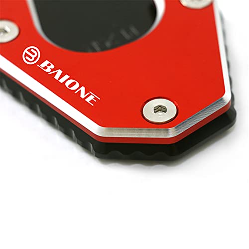 BAIONE Motorcycle Kickstand Pad Extender Foot Side Stand Extension Pad Support Plate Replacement for Honda CRF250 Rally CRF250L 2017 2018 2019 Red - Image 5