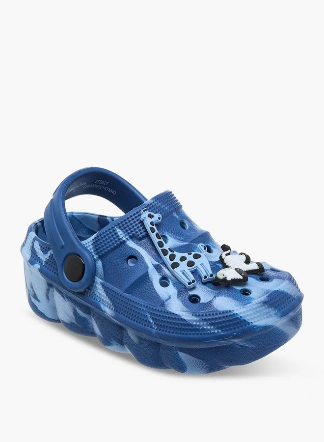 Aqua Boys Animal Accent Clogs with Backstrap