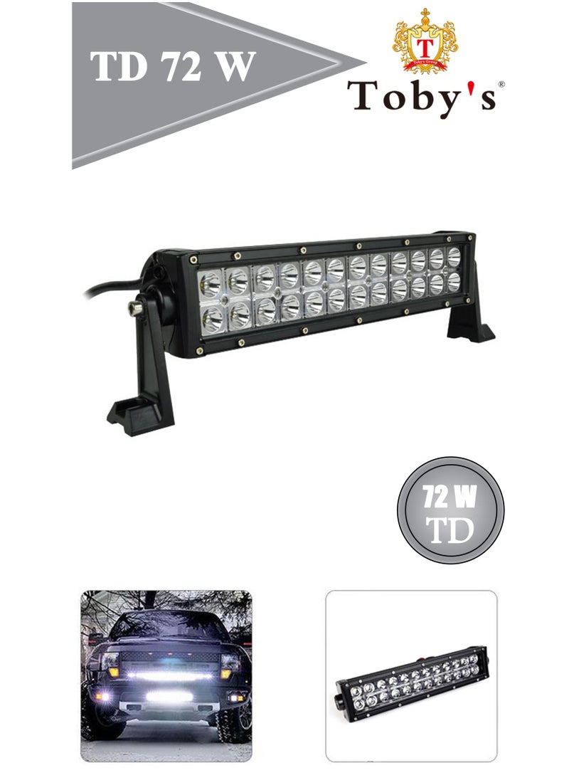 Toby's Toby's TD 72W Straight Pro Optics Arsenal LED Light Bar Pro Design Flood Spot Combo Beam  - Image 1