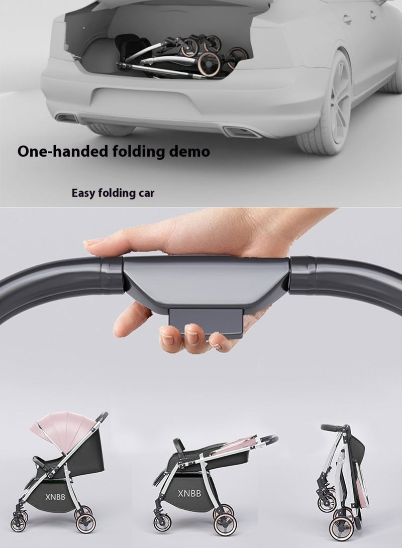 MaBaby Twin Stroller, Foldable And Detachable Travel Stroller, Can Sit And Lie, Lightweight Pram From 0-4Years - Image 5