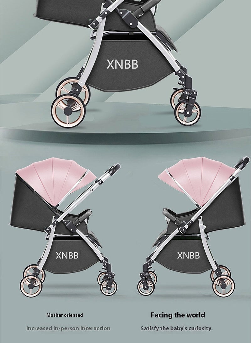 MaBaby Twin Stroller, Foldable And Detachable Travel Stroller, Can Sit And Lie, Lightweight Pram From 0-4Years - Image 3