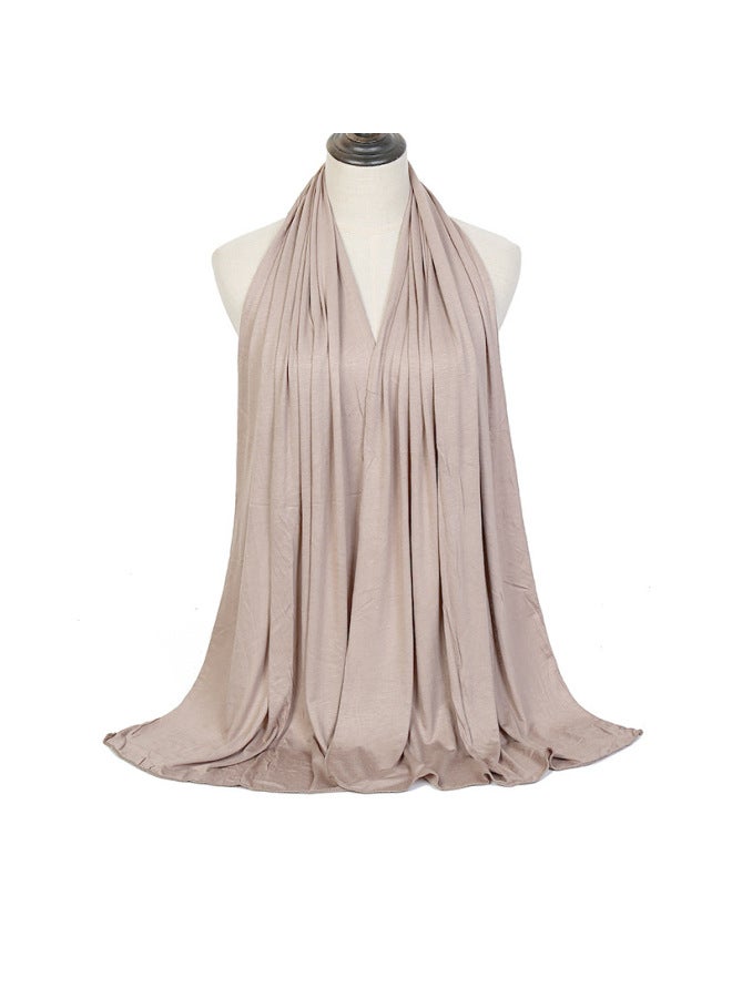 Solid Color Mercerized Cotton Headscarf In The Plain Versatile Jersey Scarf In Southeast Asia - Image 1