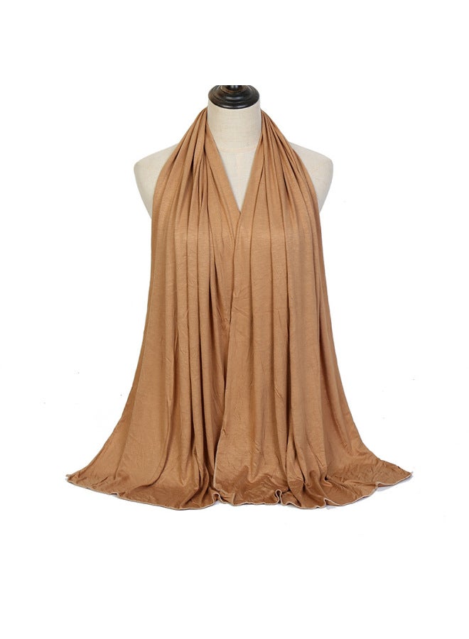Solid Color Mercerized Cotton Headscarf In The Plain Versatile Jersey Scarf In Southeast Asia - Image 5