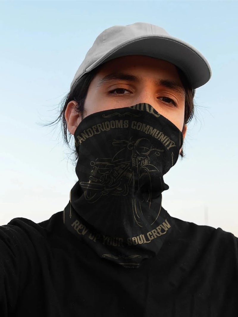 WANDERLOOMS Bikers Brotherhood Polygiene Treated Odour-Free Unisex Bandana for Men Hair | Antibacterial & Breathable Bandana for Men Bike |Multipurpose Face Mask, Neck Gaiter & Headwrap - Image 5