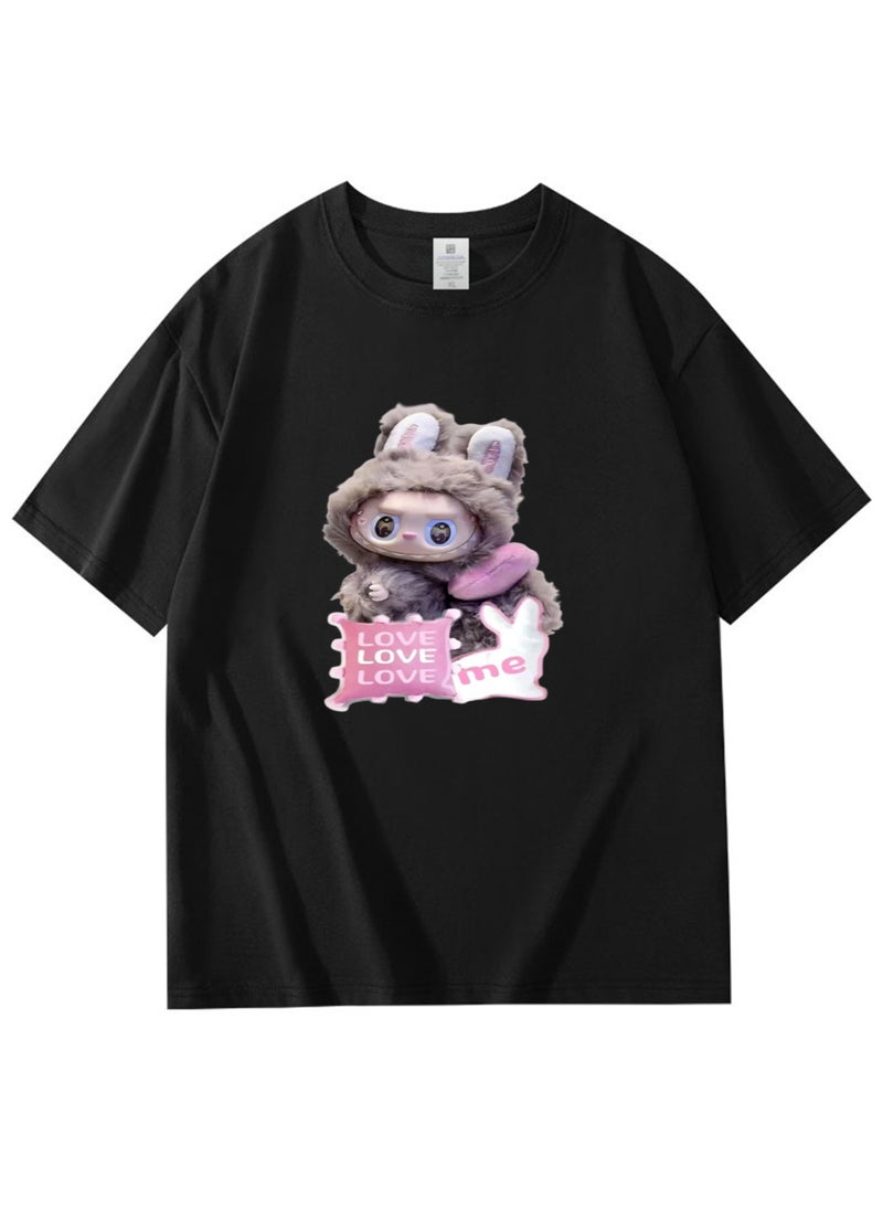 NIBEMINENT Labubu Printed Cotton Short Sleeves T-Shirt 