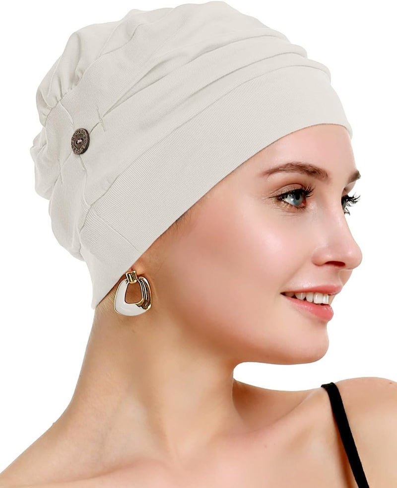 osvyo Cotton Chemo Turbans for Women Cancer Hairloss hat - Cotton Lightweight Headwear Sealed Packaging - Image 5