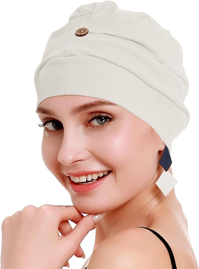 osvyo Cotton Chemo Turbans for Women Cancer Hairloss hat - Cotton Lightweight Headwear Sealed Packaging - Image 3