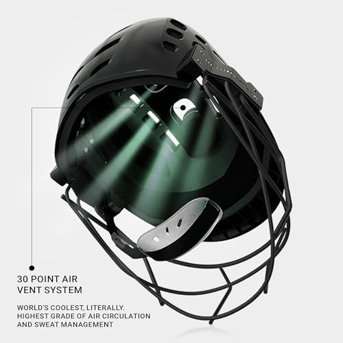 moonwalkr Mind 2.0 Cricket Helmet Head Guard for (62-65)CM Head Size Protective Gear Kids Helmet with 30 air vents & Endure Impacts up to 160 kmph Batting Helmet & Helmet for Cricket (X-Large, Black) - Image 5