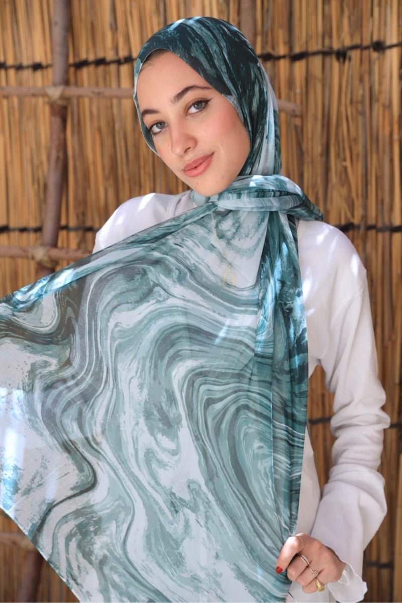 Luxury Cotton Linen Islamic Hijab Scarf for Women – Elegant Design for Daily Wear & Special Occasions – Size 200 × 75 cm