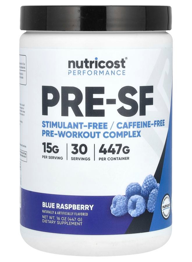 Nutricost مركب ما قبل التمرين خالي من المنشطات بيري توت أزرق 16 أونصة (447 جرام)
