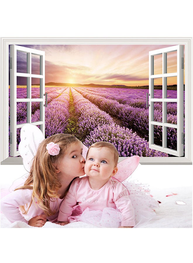 NIBEMINENT Lavender Sea Wall Sticker Multicolour 90x60cm - Image 2