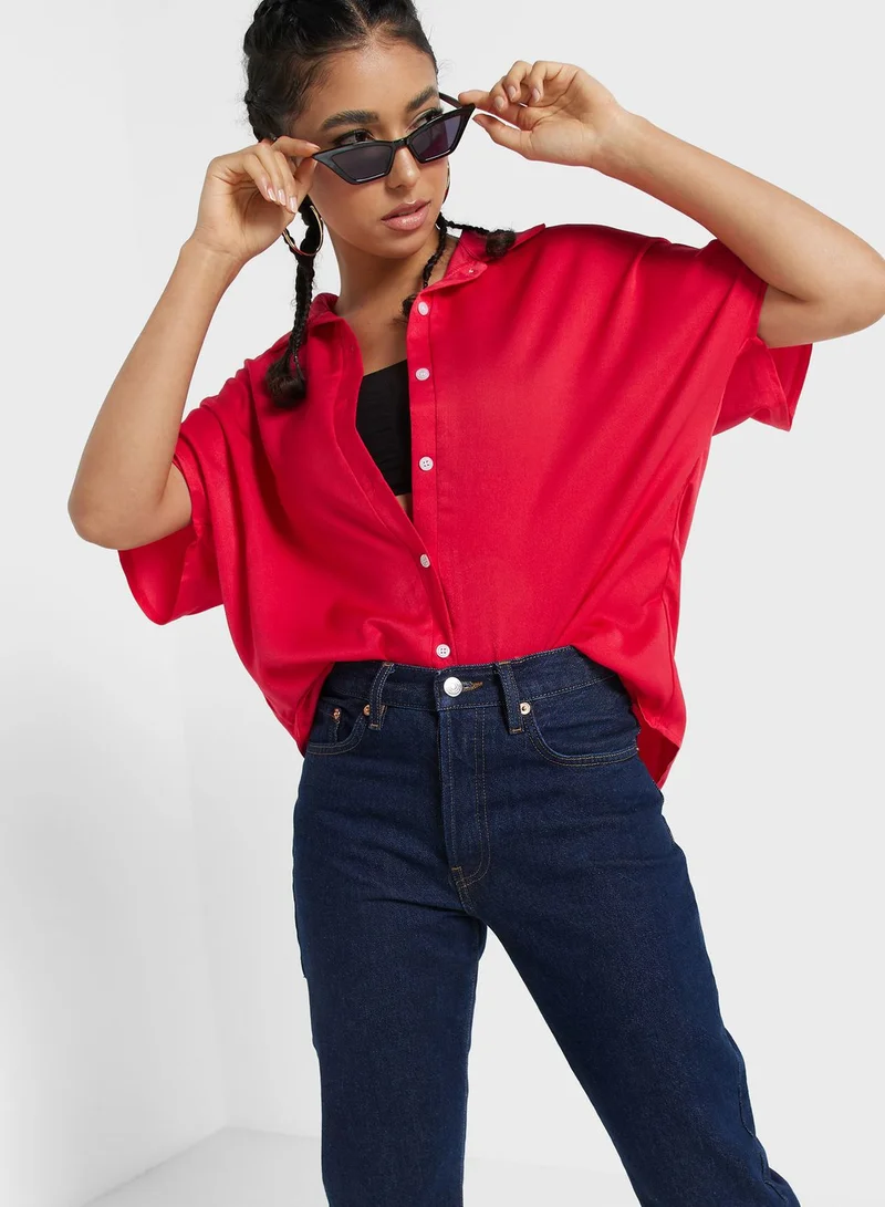 Ginger Boxy Fit Button Down Shirt