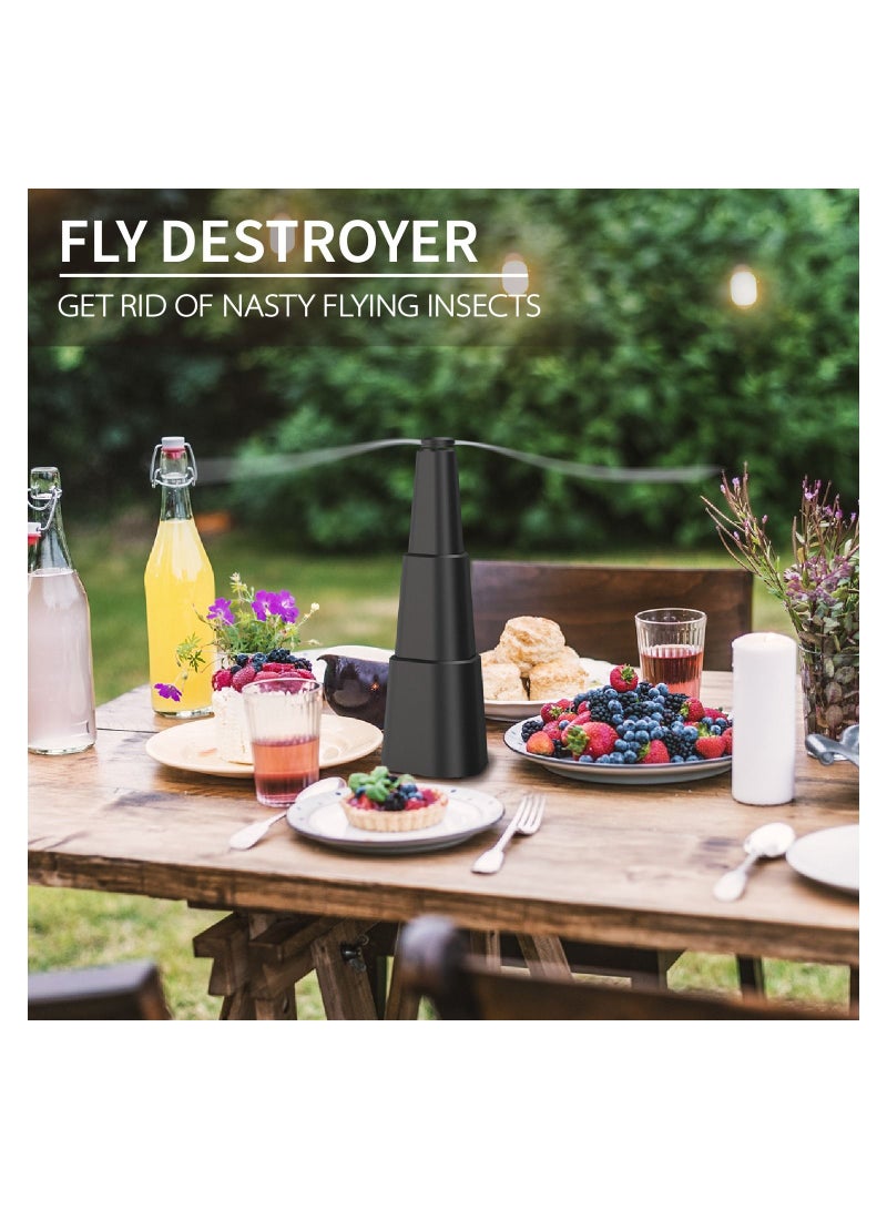 Loquat 2Pcs Portable Retractable Fly Repellent Fan Multifunction Blade - Image 2