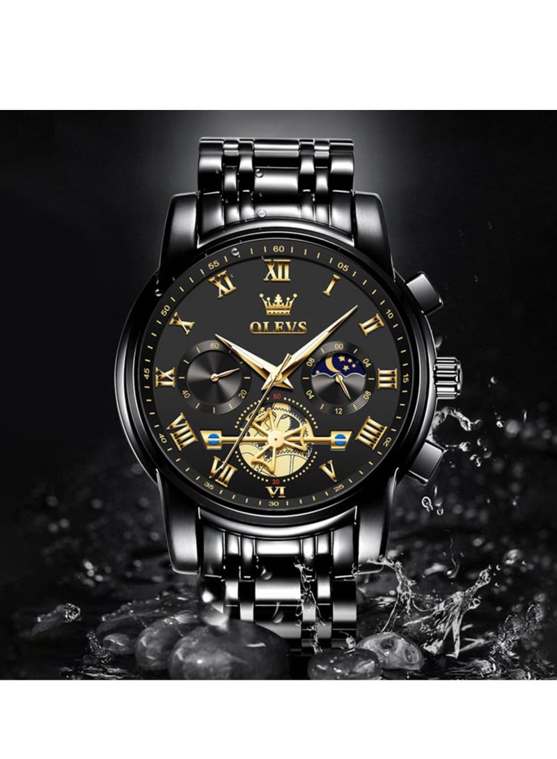 OLEVS Men's Waterproof Flywheel Multi-function Luminous Watch 2859 - Image 4