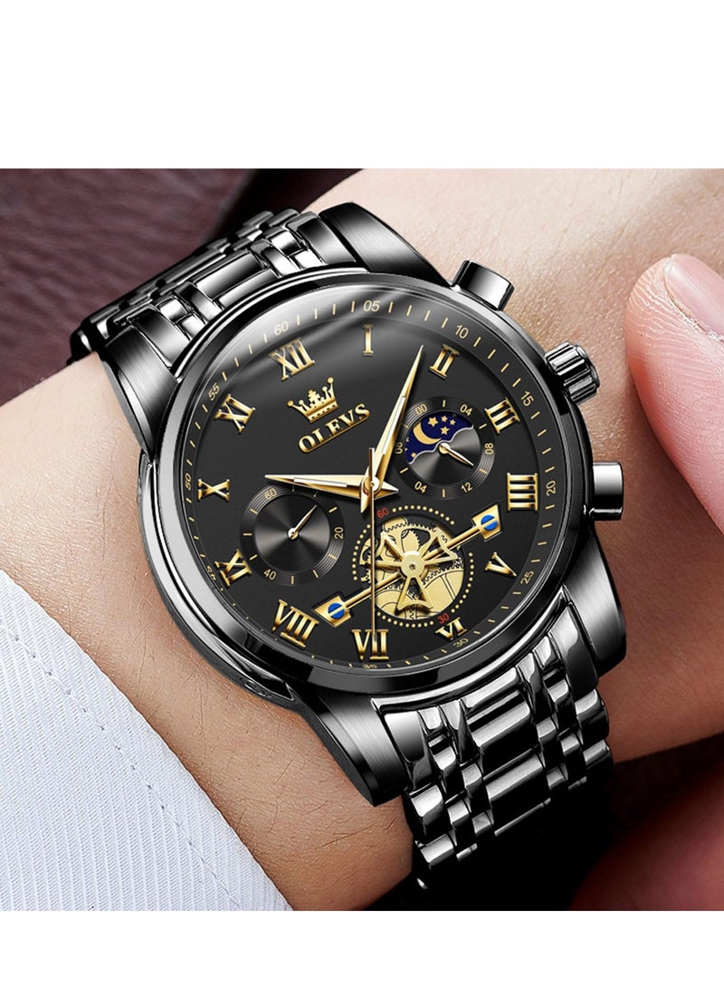 OLEVS Men's Waterproof Flywheel Multi-function Luminous Watch 2859 - Image 2