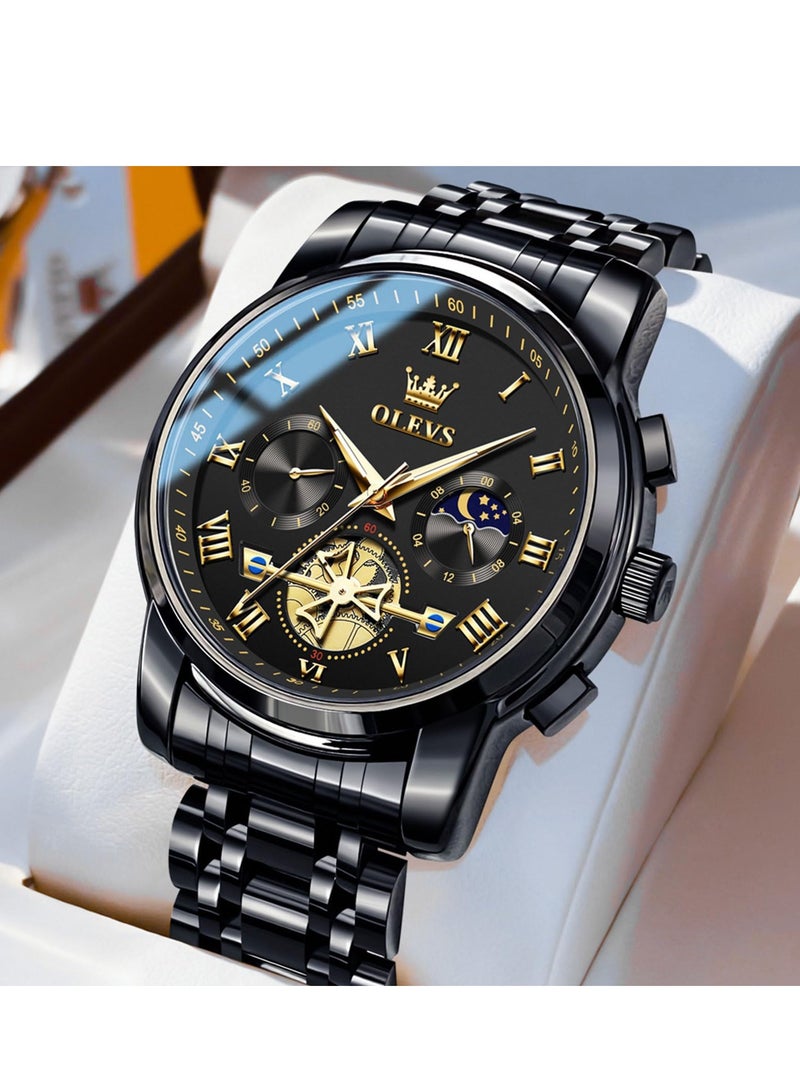 OLEVS Men's Waterproof Flywheel Multi-function Luminous Watch 2859 - Image 1