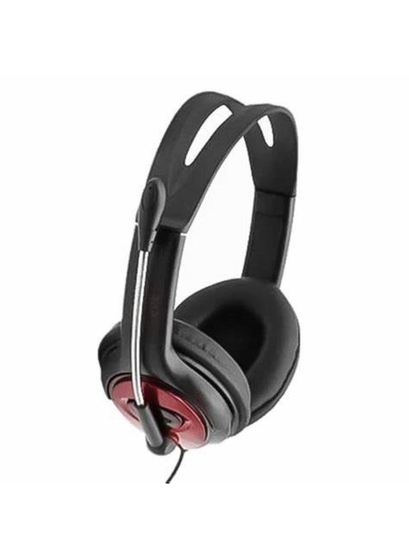Komc Gaming Headset Wired Black Red - Image 2