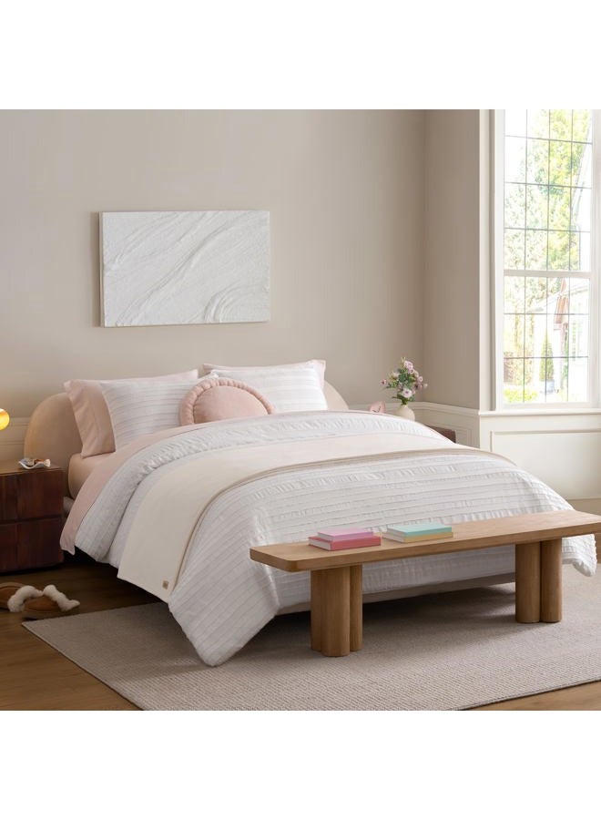 UGG Coco Fleece Blanket for Bed Queen Size – Luxury Cozy Room Decor, Soft Warm Winter Bedding, Heavy Blanket & Queen Blanket for Bed, Gifts for Teens and Women - Snow - Image 2