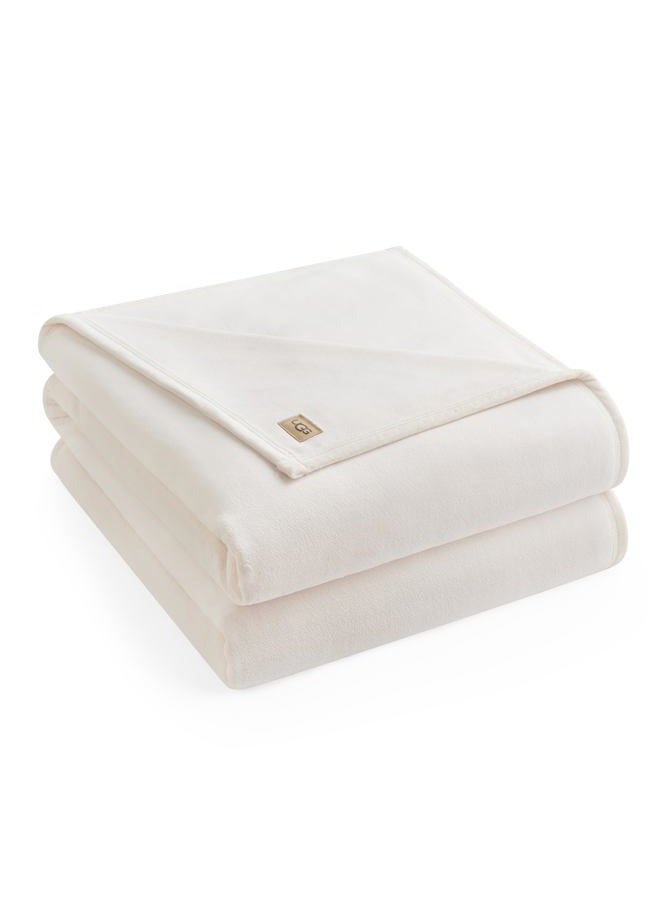 UGG Coco Fleece Blanket for Bed Queen Size – Luxury Cozy Room Decor, Soft Warm Winter Bedding, Heavy Blanket & Queen Blanket for Bed, Gifts for Teens and Women - Snow - Image 1